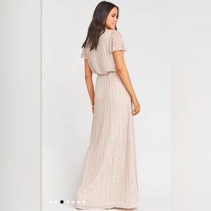 Show Me Your Mumu Michelle Flutter Beaded Maxi Dress Size XL